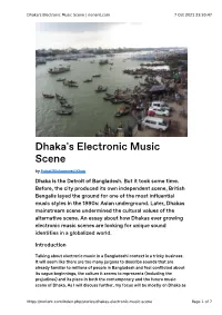 Dhaka's Electronic Music Scene | Norient.Com 7 Oct 2021 23:30:47