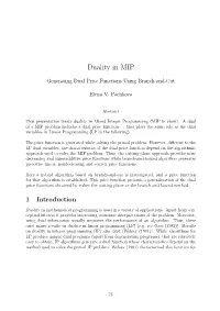 Duality in MIP