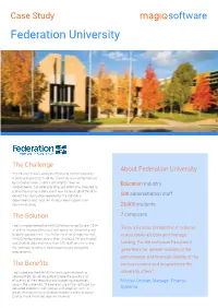 Federation University MAGIQ Performance Digital