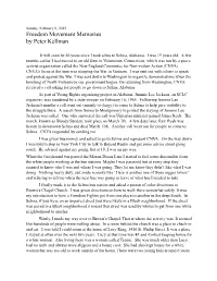 Freedom Movement Memories by Peter Kellman