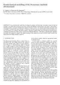 Geomechanical Modelling of the Steinernase Landslide (Switzerland)