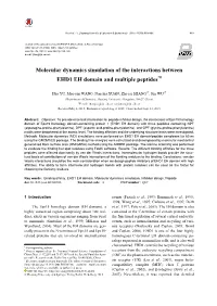 Molecular Dynamics Simulation of the Interactions Between EHD1 EH Domain and Multiple Peptides*