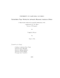 UNIVERSITY of CALIFORNIA, SAN DIEGO Probabilistic Topic Models