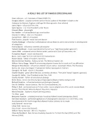 A Really Big List of Famous Episcopalians