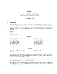 Board Minutes 3-23-07