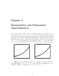 Chapter 3 Interpolation and Polynomial Approximation