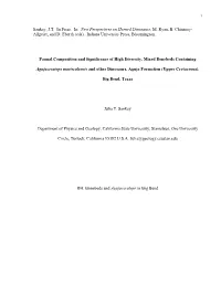 Dinosaur Paleontology and Taphonomy of a Mixed Bonebed