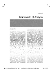 Frameworks of Analysis