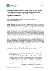 Geometric Theory of Heat from Souriau Lie Groups Thermodynamics and Koszul Hessian Geometry: Applications in Information Geometry for Exponential Families