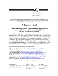 Preliminary Report