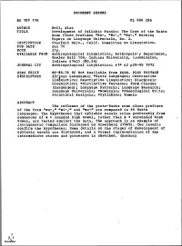 The Case of the Bantu Noun Class Prefixes "Mu-, "Ni-," "Ma-." Working Papers on Language Universals, No