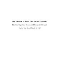 Alkermes Public Limited Company
