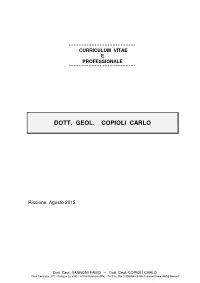 Dott. Geol. Copioli Carlo