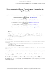 Electromechanical Thrust Vector Control Systems for the Vega-C Launcher