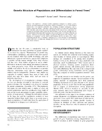 Genetic Structure of Populations and Differentiation in Forest Trees1