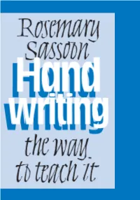 Handwriting the Way to Teach It