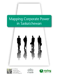 Mapping Corporate Power in Saskatchewan