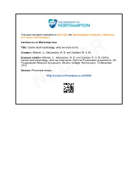 Presented Version T NE Canine Skull Morphology; What We Know So Far