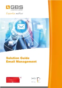 Solution Guide Email Management GROUP Business Software