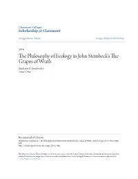 The Philosophy of Ecology in John Steinbeck's the Grapes of Wrath