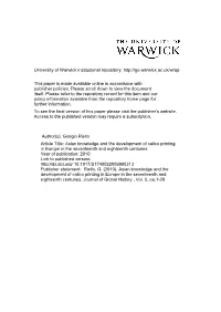 Asian Knowledge and the Development of Calico Printing In