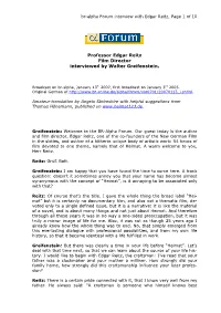 Br-Alpha Forum. Interview with Edgar Reitz by Walter Greifenstein