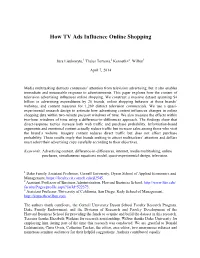 How TV Ads Influence Online Shopping
