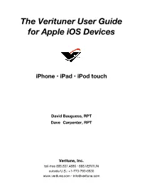The Verituner User Guide for Apple Ios Devices