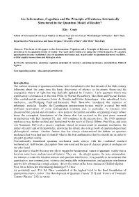 Are Information , Cognition and the Principle of Existence Intrinsically
