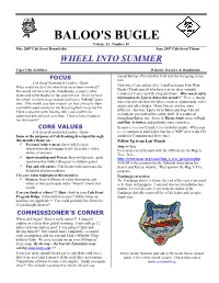 BALOO's BUGLE Volume 13, Number 10 May 2007 Cub Scout Roundtable June 2007 Cub Scout Theme WHEEL INTO SUMMER