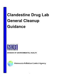 Clandestine Drug Lab General Cleanup Guidance