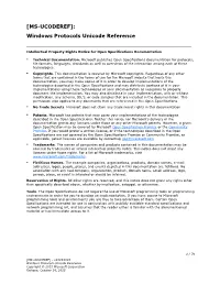 [MS-UCODEREF]: Windows Protocols Unicode Reference