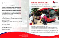 National Mall Circulator Transit on the National Mall Is Viewed As a “Missing Link”