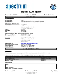 SDS Contains All of the Information Required by the HPR