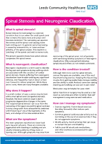 Spinal Stenosis and Neurogenic Claudication