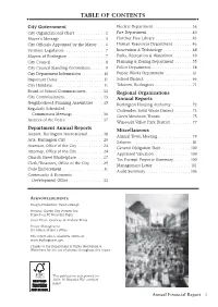 Table of Contents