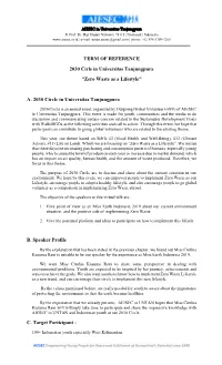TERM of REFERENCE 2030 Cirle in Universitas