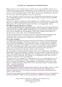 The Patel Case – Implications for the Medical Profession