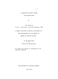 Translator Writing System