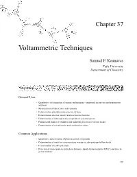 Voltammetric Techniques