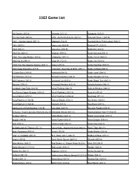 1162 Game List