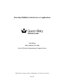 Detecting Middlebox Interference on Applications