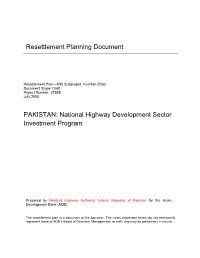 National Highway Development Sector Investment Program