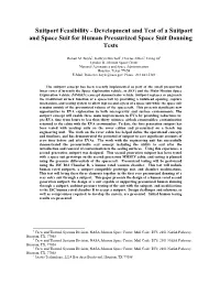 Suitport Feasibility - Development and Test of a Suitport and Space Suit for Human Pressurized Space Suit Donning Tests