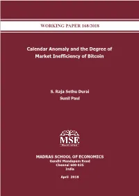 WORKING PAPER 168/2018 Calendar Anomaly and the Degree