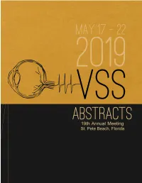 2019 Abstracts Sessions Overiew