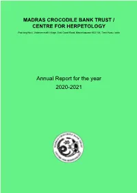Annual Report for the Year 2020-2021