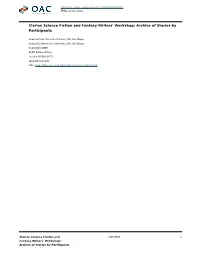 Clarion Science Fiction and Fantasy Writers' Workshop: Archive of Stories by Participants