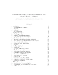 CONSTRUCTING DE RHAM-WITT COMPLEXES on a BUDGET (DRAFT VERSION) Contents 1. Introduction 3 1.1. the De Rham-Witt Complex 3 1.2
