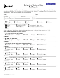 Exit Interview Survey
